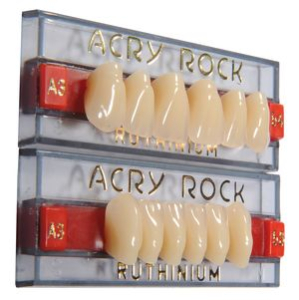 Стоматорг - Зубы AcryRock планка из 6 зубов фронт.низ I-46, цвет B3